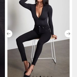 Good American good waist black jeans 00 (24 waist)